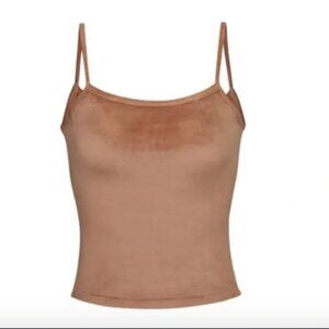 SKIMS Velour Soft Cami in Sienna Velvet Crop Tank Top Size 4XL Solid